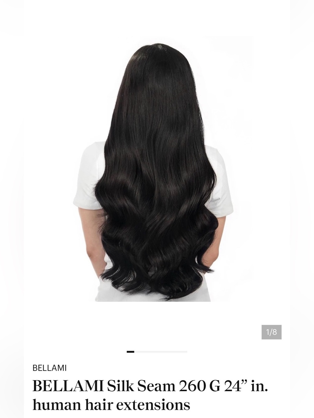 BELLAMI™ 24 IN. Clip-In Hair Extensions 560 g. - Jet Black